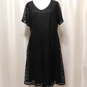 Ny Collection Plus Size Lace Fit & Flare Dress